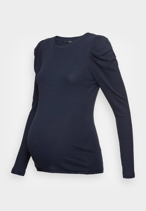 Vero Moda Maternity VMMNATASHA PUFF - Topper langermet - navy blazer
