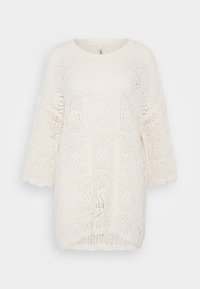 ONLY ONLBEACHIE LIFE LOOSE O NECK  - Vestido de punto - cloud dancer