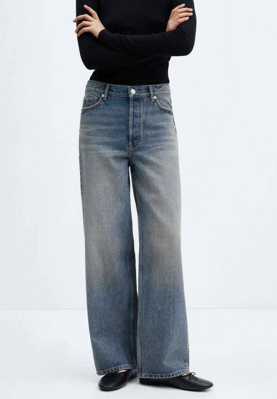 Mango MASSY - Flared Jeans - dunkelblau vintage/dunkelblau  
