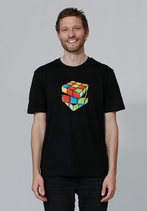 PIXEL ZAUBERWÜRFEL - Print T-shirt - black