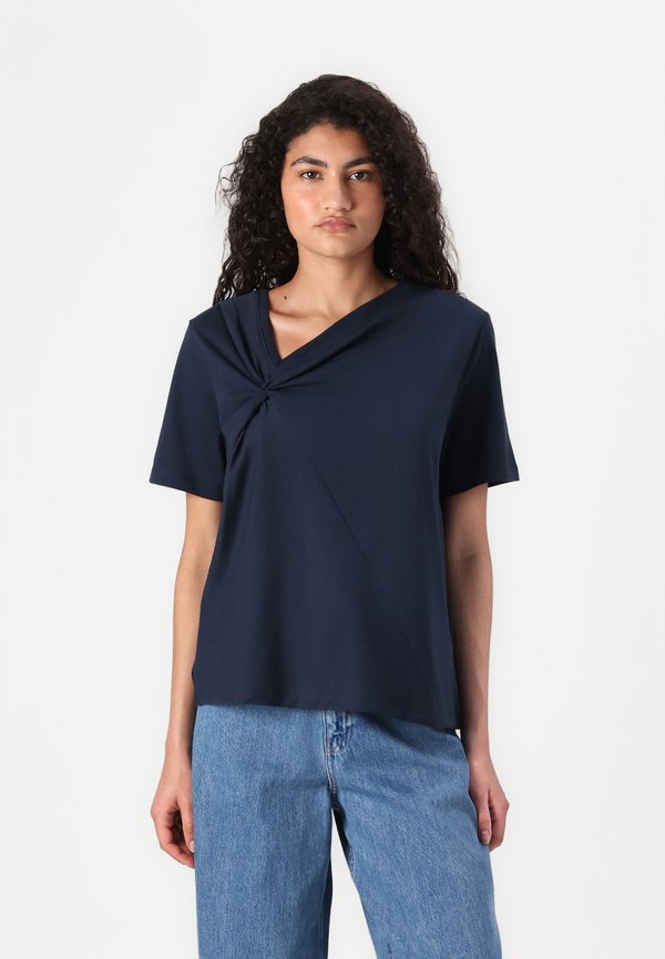 SLFMILA TWISTED TEE - Basic T-shirt - dark sapphire
