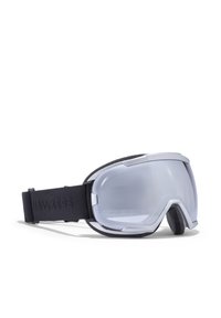 Suusaprillid halli läätsiga, must rihm, millel on reljeefne bränding, ja valge raam, mis ümbritseb läätsi. Pehme polsterdus on olemas.