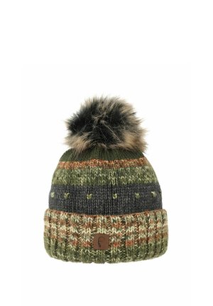 Faera GESTREIFT MIT BOMMEL - Beanie - grün