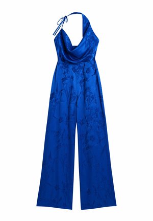 ASYMMETRIC WIDE LEG FLUID - Jumpsuit - blue