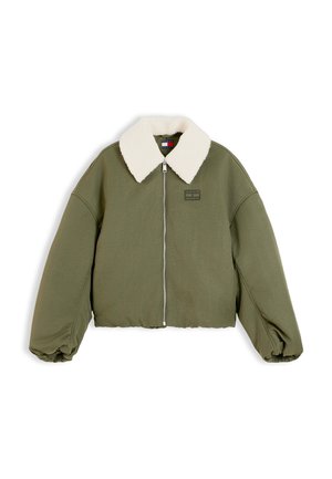 Tommy Jeans, FUR COLLAR UTILITY - Μπουφάν τύπου bomber - dark greenery