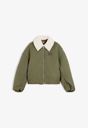 Tommy Jeans, FUR COLLAR UTILITY - Μπουφάν τύπου bomber - dark greenery