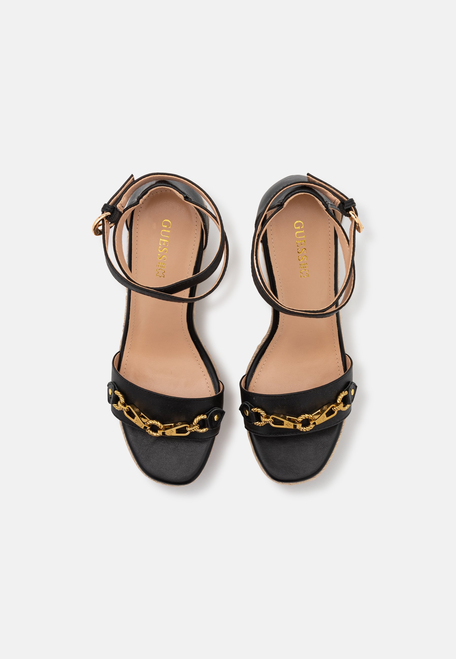 Guess WENDY - Sandalen met sleehak - black/zwart - Zalando.nl