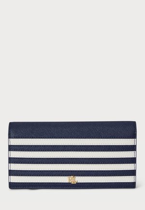 CROSSHATCH LEATHER SLIM WALLET - Portofel - refined navy/soft white