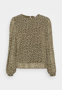 Não selecionado, deep lichen green/flowers