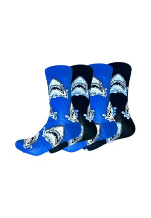 4 PACK SHARKS - Socken - blue and black