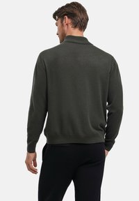FALKE BASIC LAMBSWOOL HALF-ZIP - Maglione - loden
