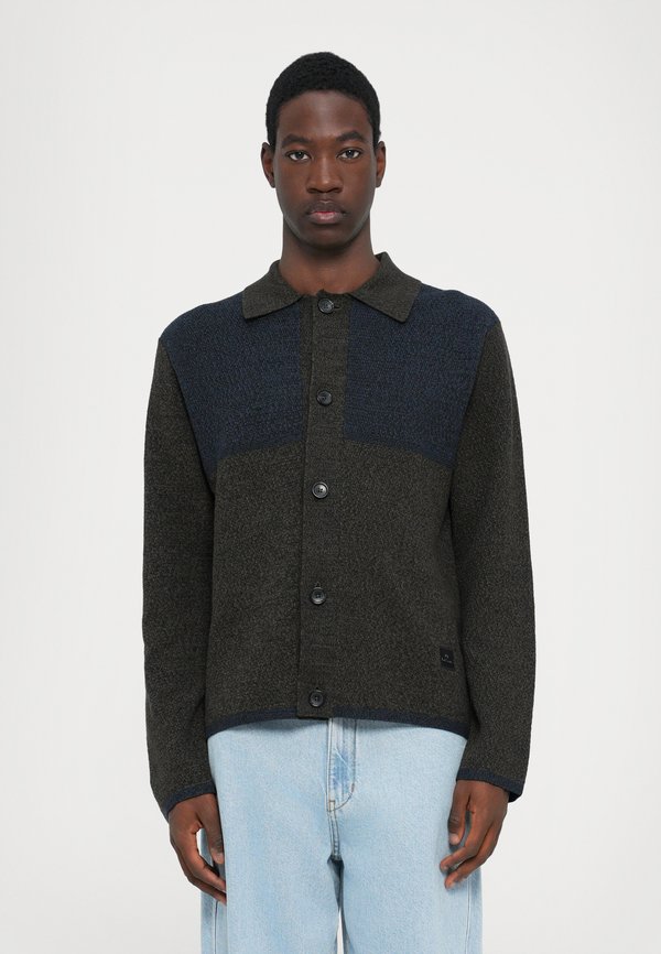 KNITTED JACKET - Cardigan - olive