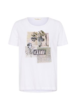 Cream, CRCORINNE - T-Shirt print - blue art collage