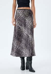 LEOPARD - A-lijn rok - brown