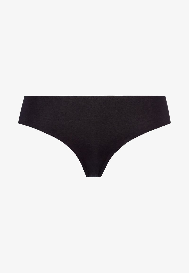 Culotte hipster en coton noir, avec un design sans coutures et une texture douce. Style minimaliste sans motifs ni accents visibles.