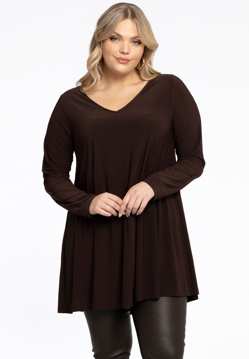 YOEK Langærmet T-shirt - brown