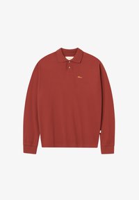 SCRIPT POINTELLE - Camiseta de manga larga - madder brown