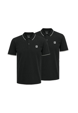 2ER PACK - Poloshirt - schwarz