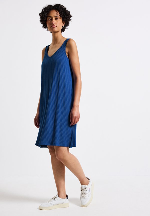 UNIFARBE - Strickkleid - blau