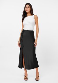 Anna Field MIDI SKIRT - Jupe crayon - black
