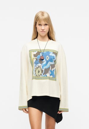 Topshop DIDDI SKATER TEE - Maglietta a manica lunga - ecru