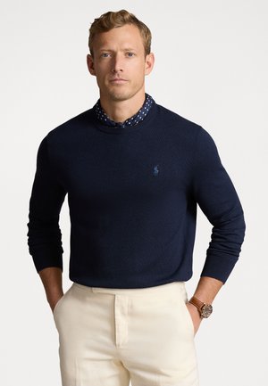 COTTON-CASHMERE CREWNECK SWEATER - Neule - hunter navy