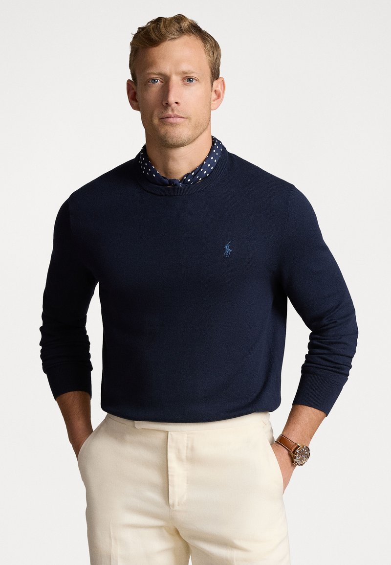 Polo Ralph Lauren - COTTON-CASHMERE CREWNECK SWEATER - Pulover - hunter navy, Povečajte