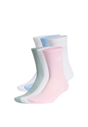 CUSHIONED CREW 6 PAIR PACK - Sportovní ponožky - white clear pink glow blue sage
