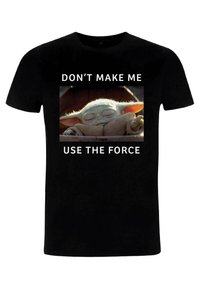 Star Wars STAR WARS: THE MANDALORIAN SMALL MEME UNISEX - Triko s potiskem - black