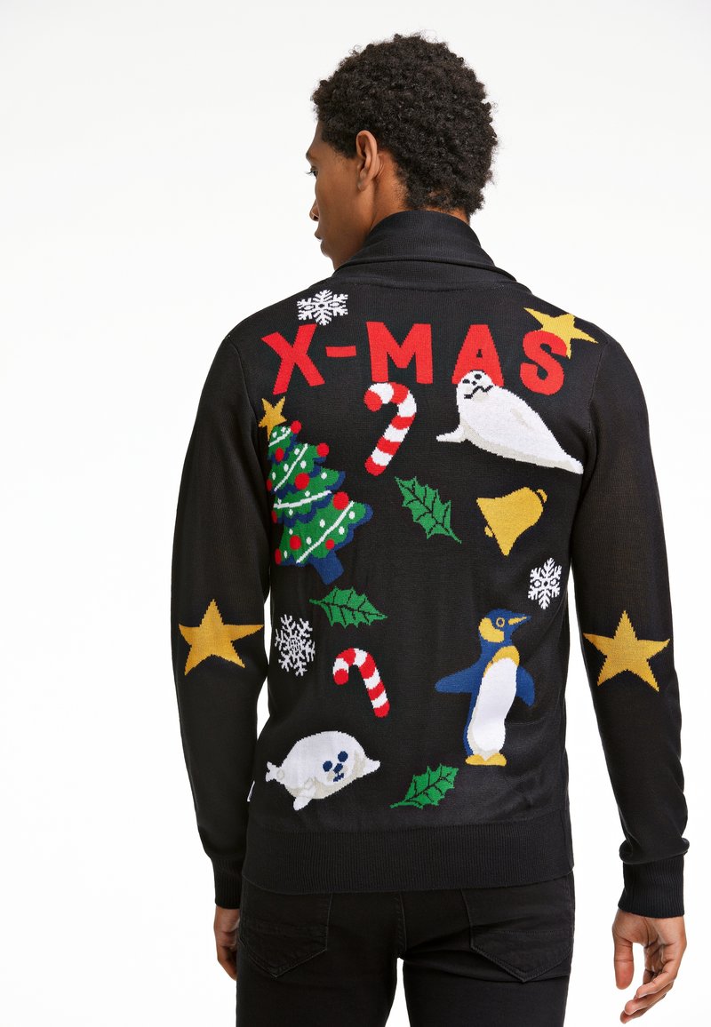Cardigan De Noël Motif Bonbons Canne - Taille XL - Acrylique - Occasion Très Bon état