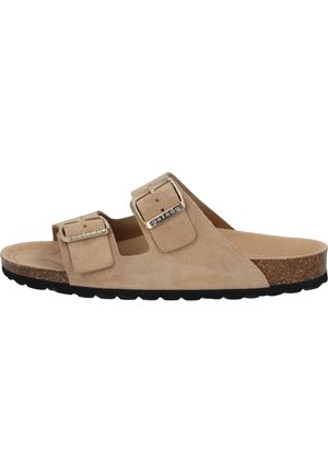 Pantolette flach - beige