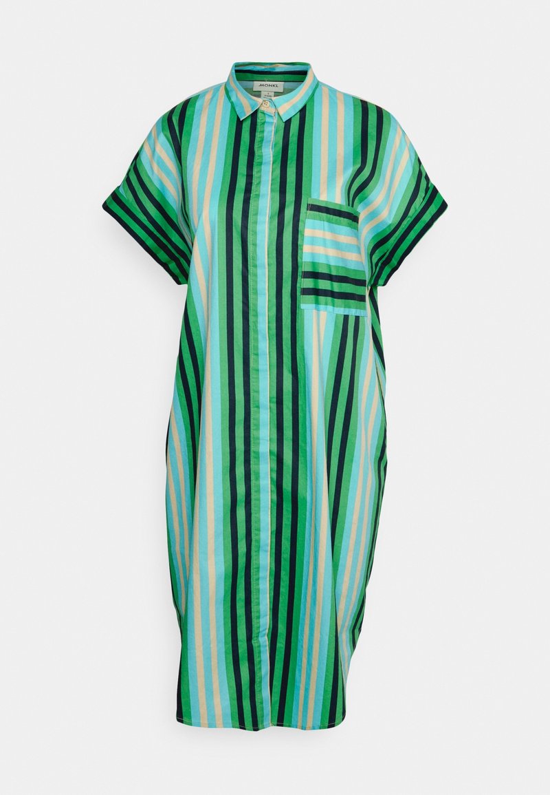 monki striped shirt dress Monki + Oversized Cotton Shirt Dress