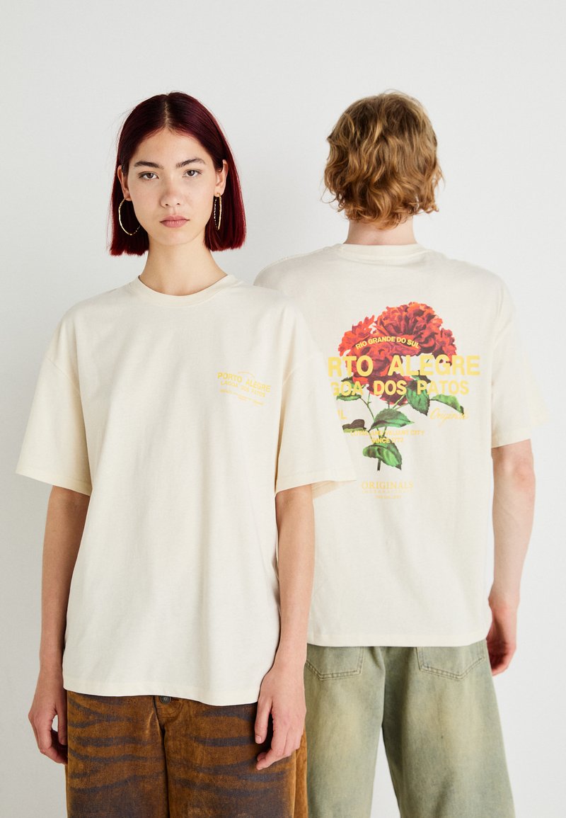 Jack & Jones JORMERCADO TEE SS CREW NECK - Trükipildiga T-särk - buttercream