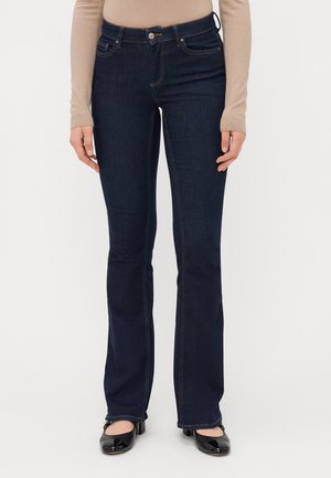 ONLBLUSH MID WAIST - Blugi evazați - dark blue denim