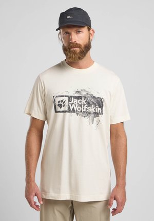 BRAND - T-shirt imprimé - wood cotton white