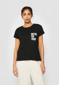 Mister Tee - LADIES WAITING FOR FRIDAY BOX TEE - T-shirt print - black Miniatuurafbeelding 1