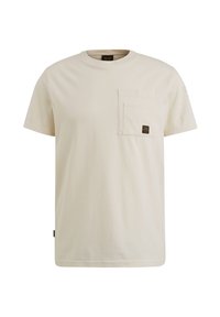 CARGO CHEST POCKET - Tričko s potlačou - bone white