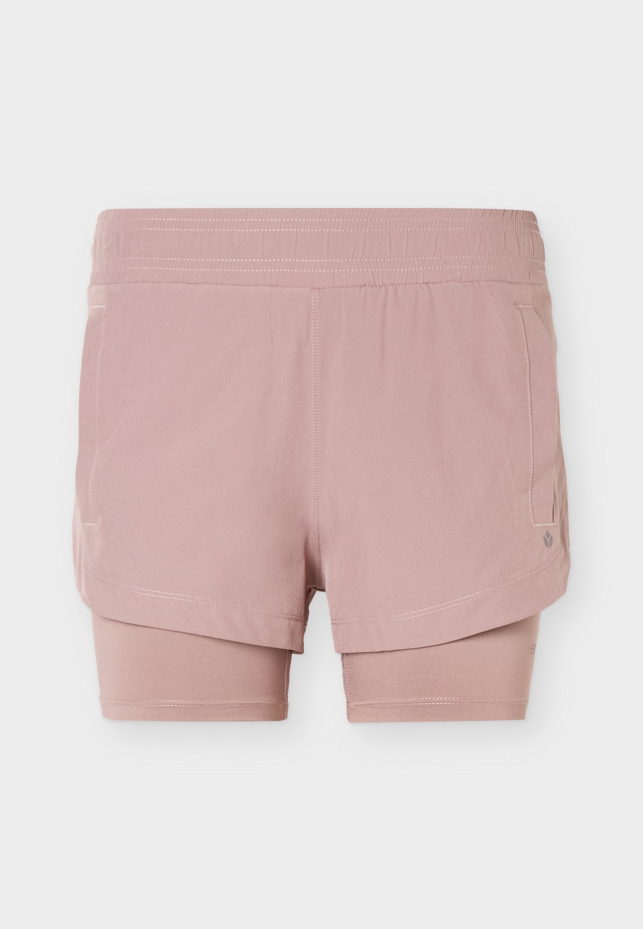 ESSENTIAL MID RISE RUNNING SHORTS WITH 2 IN 1 DOUBLE LAYER