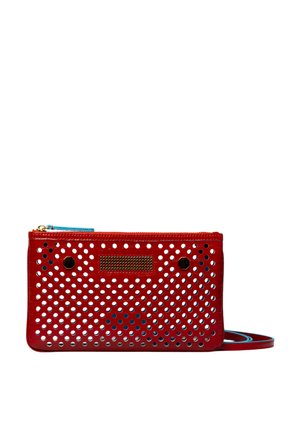 Cross body bag - burgundy turquoise