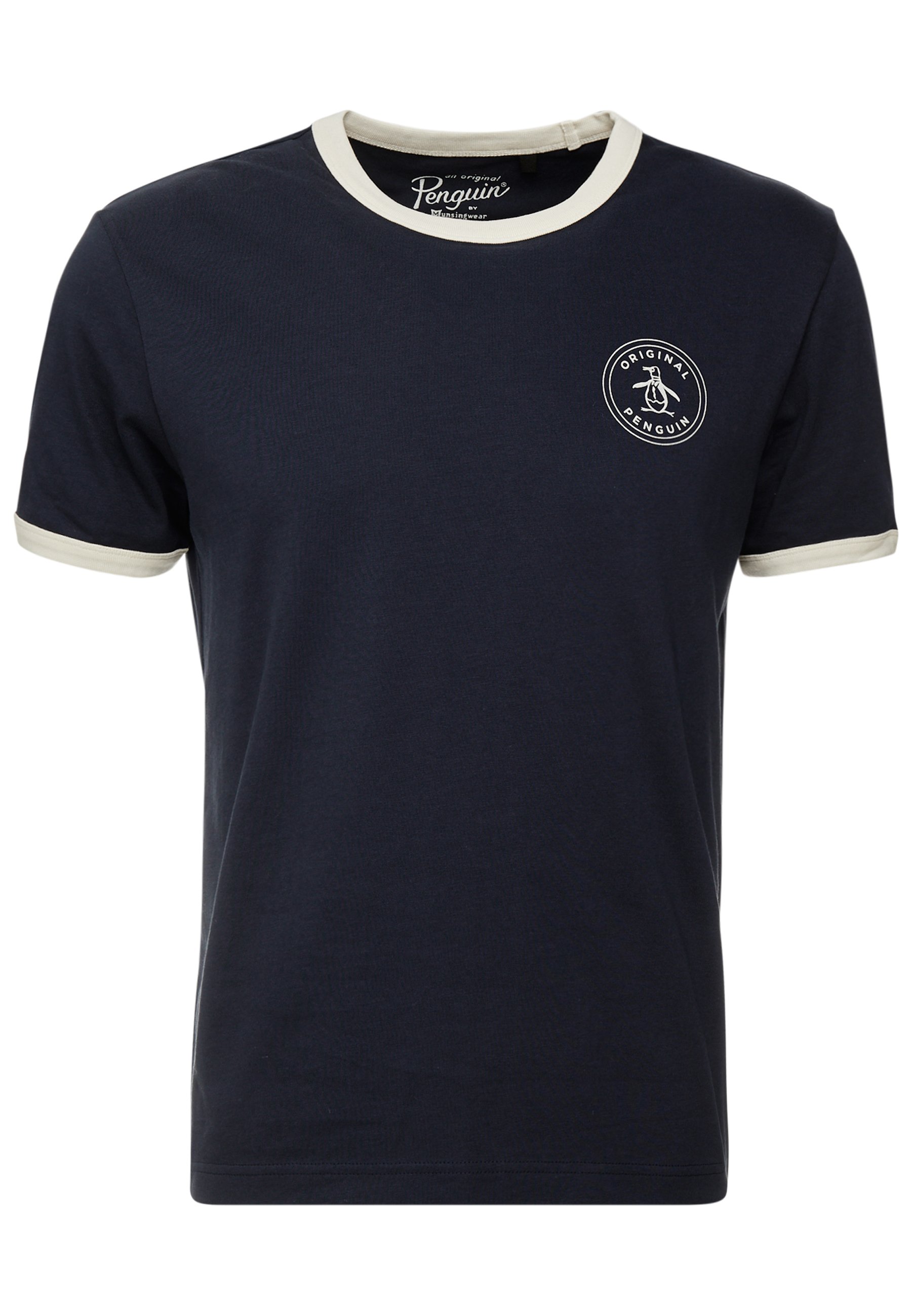 Original Penguin RINGER TEE STAMP LOGO T shirts med print Original Penguin RINGER STAMP LOGO TEE - T-shirts med print - bright white