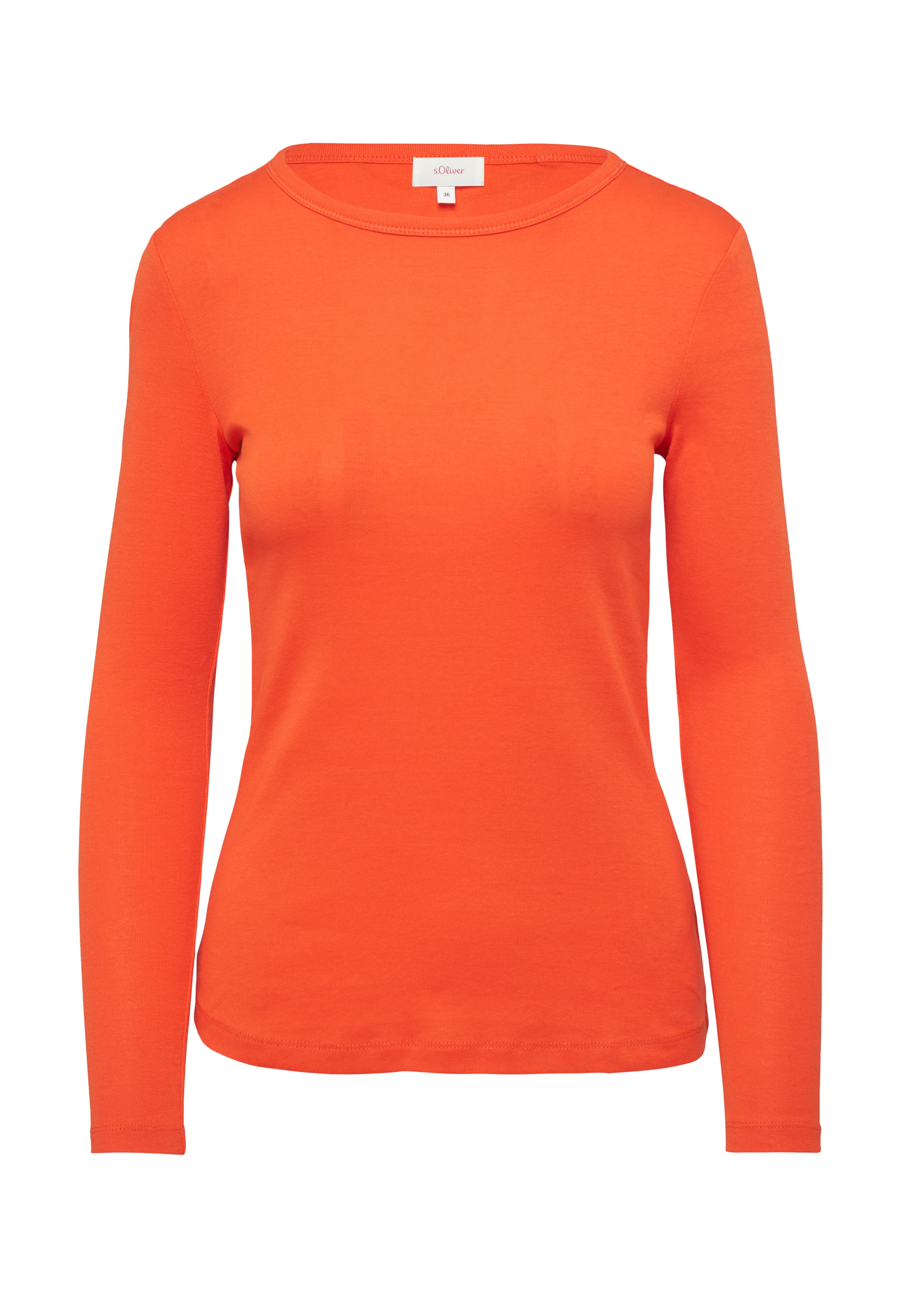 S.Oliver Damen T-Shirt Langarm – Lässiger Basic In Grün, Aus Weichem Material