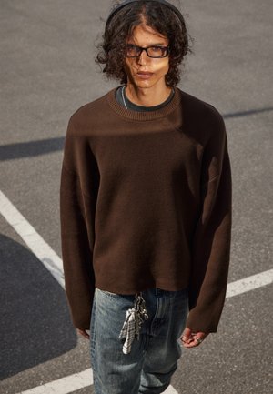 Strickpullover - dark brown
