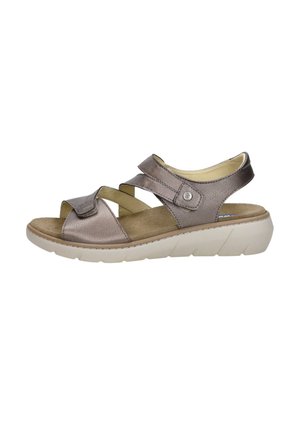 Sandalen met sleehak - brons
