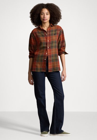 Polo Ralph Lauren RELAXED FIT PLAID COTTON-BLEND SHIRT - Skjortebluse - orange multi