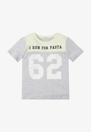 Camiseta estampada - light stone grey melange