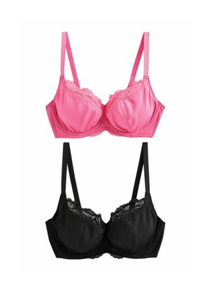 2 PACK - Underwired bra - bright pink black