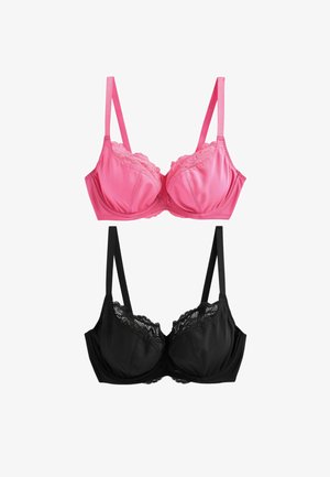 Next 2 PACK  - Kaarituelliset rintaliivit - bright pink black