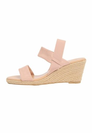 Friends Like These, REGULAR FIT - ELASTIC MID WEDGE COMFORT CASUAL ESPADRILLE SANDALS FIT . - Espadrilles - faux suede nude