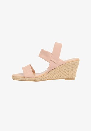 Friends Like These, REGULAR FIT - ELASTIC MID WEDGE COMFORT CASUAL ESPADRILLE SANDALS FIT . - Espadrilles - faux suede nude