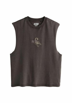 Next, REGULAR FIT - WASHED TANK TOP GRAPHIC VEST . - Top - brown